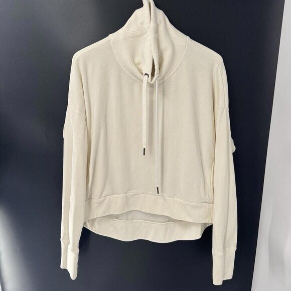 Sweaty Betty Women's Harmonise Pullover Sweatshirt Funnel Neck White L Large - Picture 3 of 7